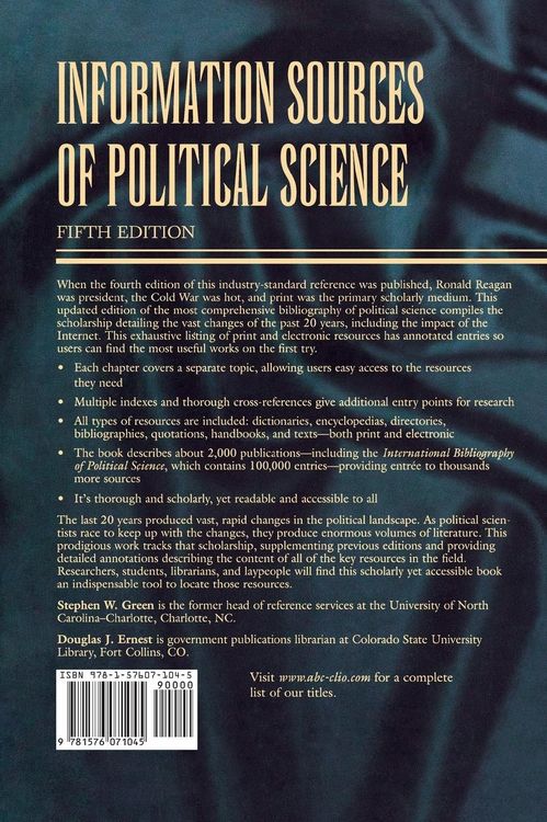 Produktbild: Information Sources of Political Science