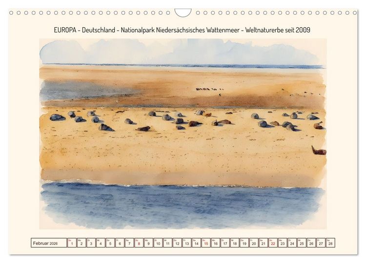 Produktbild: Weltnaturerbe unserer Erde (Wandkalender 2026 DIN A3 quer), CALVENDO Monatskalender