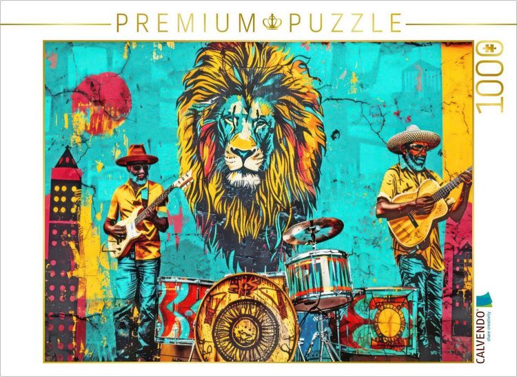 Produktbild: CALVENDO Puzzle Musiker im Pop-Art-Stil | 1000 Teile Lege-Gr&ouml;&szlig;e 64x48cm Foto-Puzzle f&uuml;r gl&uuml;ckliche Stunden