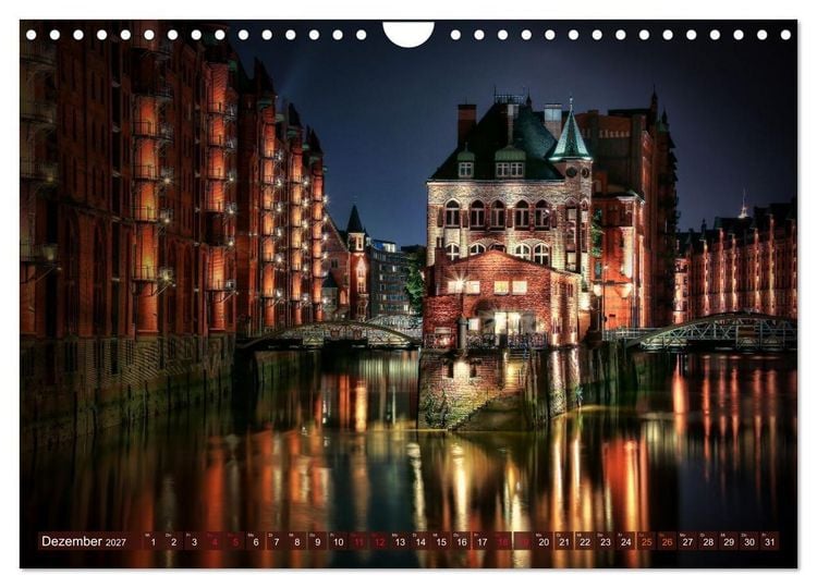 Produktbild: Magic Nights Hamburg (Wandkalender 2027 DIN A4 quer), CALVENDO Monatskalender