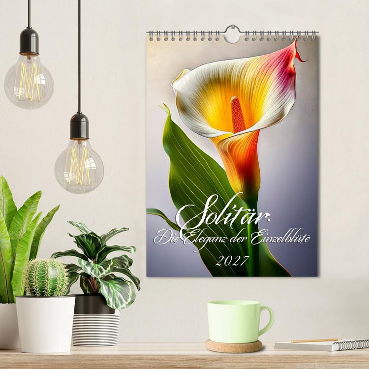 Produktbild: Solit&auml;r: Die Eleganz der Einzelbl&uuml;te (Wandkalender 2027 DIN A4 hoch), CALVENDO Monatskalender
