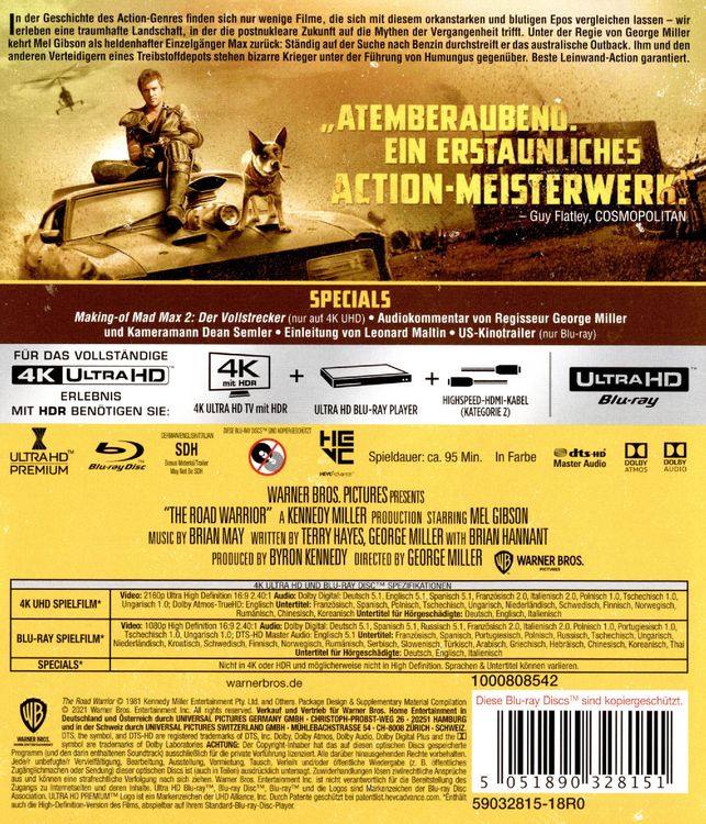 Produktbild: Mad Max - Der Vollstrecker (+ Blu-ray 2D)
