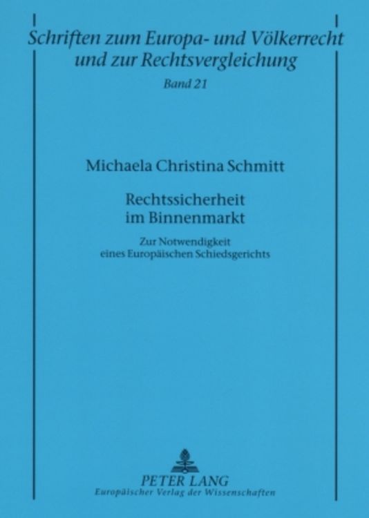 Produktbild: Rechtssicherheit im Binnenmarkt