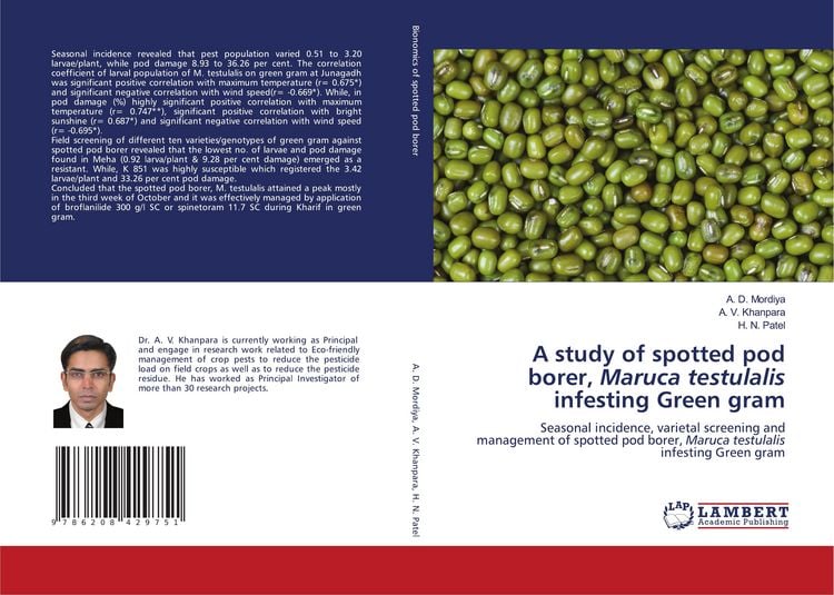 Produktbild: A study of spotted pod borer, Maruca testulalis infesting Green gram