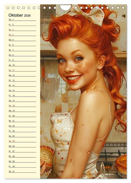 Produktbild: Schatz, ich hab gekocht! Sexy-lustige Pin-up-Girls in der K&uuml;che (Wandkalender 2026 DIN A4 hoch), CALVENDO Monatskalender