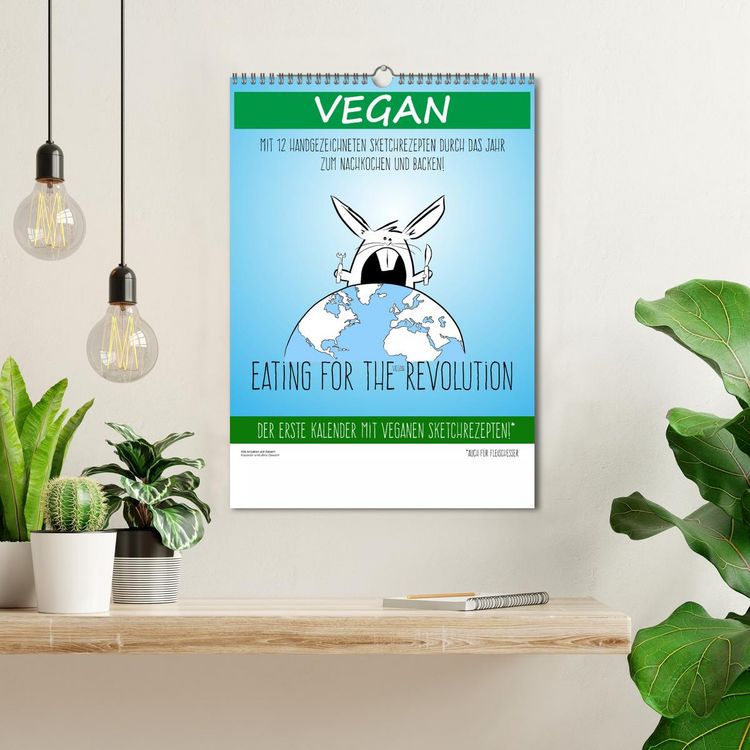 Produktbild: Vegankalender (Wandkalender 2026 DIN A3 hoch), CALVENDO Monatskalender