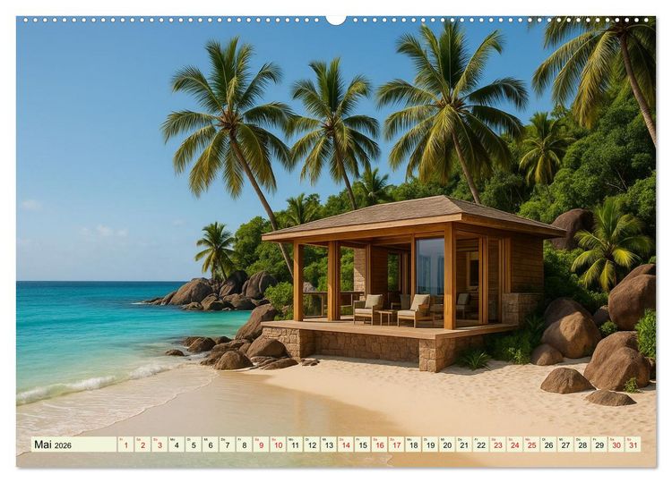 Produktbild: Paradiese der Stille - Orte zum Tr&auml;umen (hochwertiger Premium Wandkalender 2026 DIN A2 quer), Kunstdruck in Hochglanz