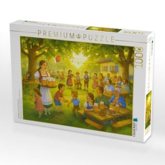 Produktbild: CALVENDO Puzzle Geselligkeit im bayerischen Biergarten | 1000 Teile Lege-Gr&ouml;&szlig;e 64x48cm Foto-Puzzle f&uuml;r gl&uuml;ckliche Stunden