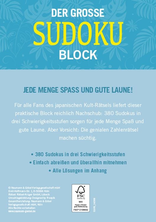 Produktbild: Der große Sudoku-Block Band 8