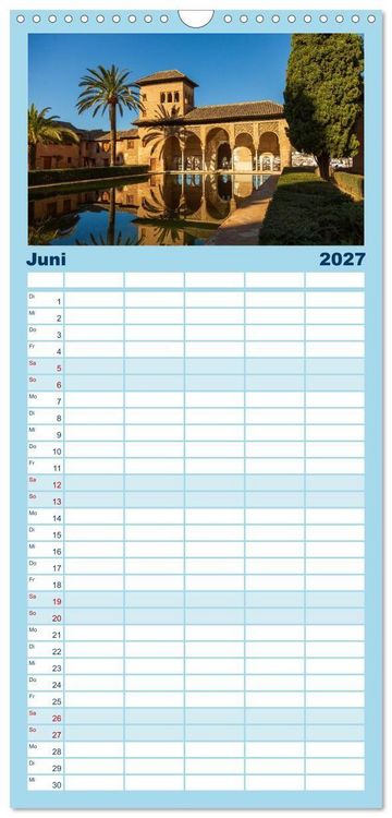 Produktbild: Familienplaner 2027 - Pen&iacute;nsula Ib&eacute;rica mit 5 Spalten (Wandkalender, 21 x 45 cm) CALVENDO