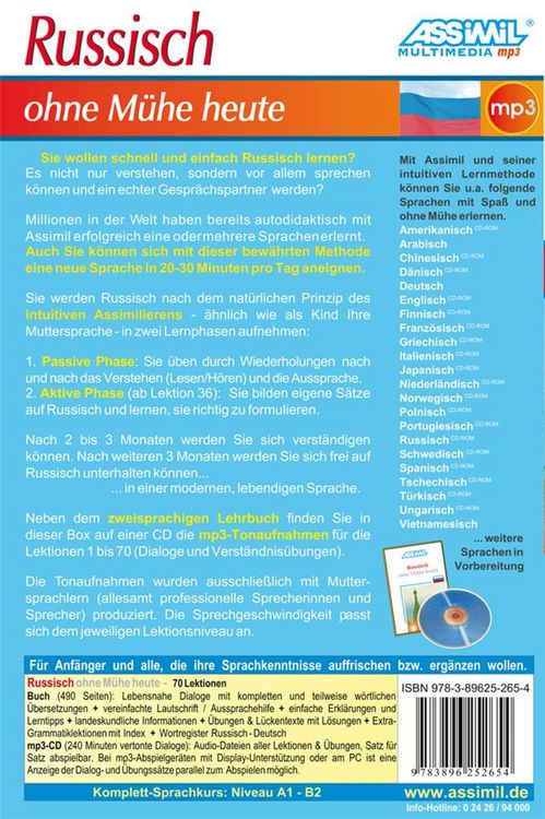 Produktbild: ASSiMiL Russisch ohne M&uuml;he heute - MP3-Sprachkurs - Niveau A1-B2