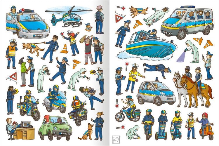 Produktbild: Mein Polizei- und Feuerwehr-Stickerheft