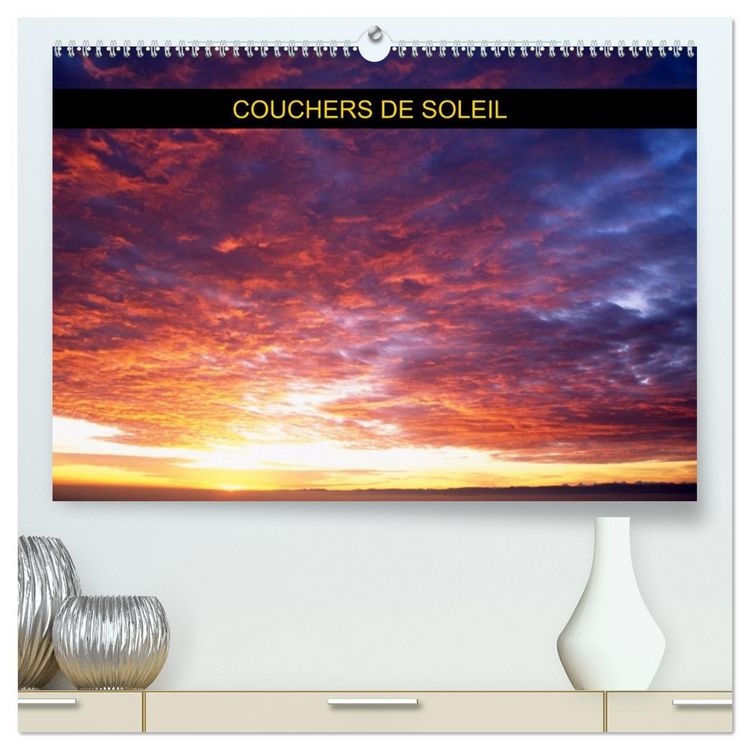 Produktbild: Couchers de soleil (Calendrier mural 2026 DIN A2 vertical) calendrier de bureau