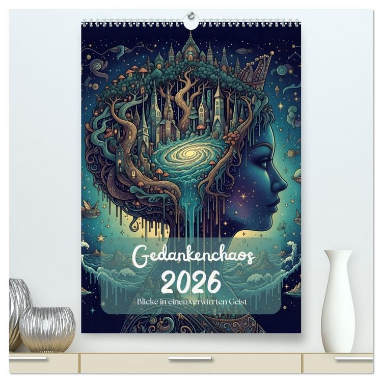 Produktbild: Gedankenchaos - Blicke in einer verwirrten Geist (hochwertiger Premium Wandkalender 2026 DIN A2 hoch), Kunstdruck in Hochglanz