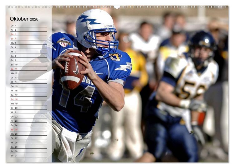 Produktbild: Sport. American Football (hochwertiger Premium Wandkalender 2026 DIN A2 quer), Kunstdruck in Hochglanz