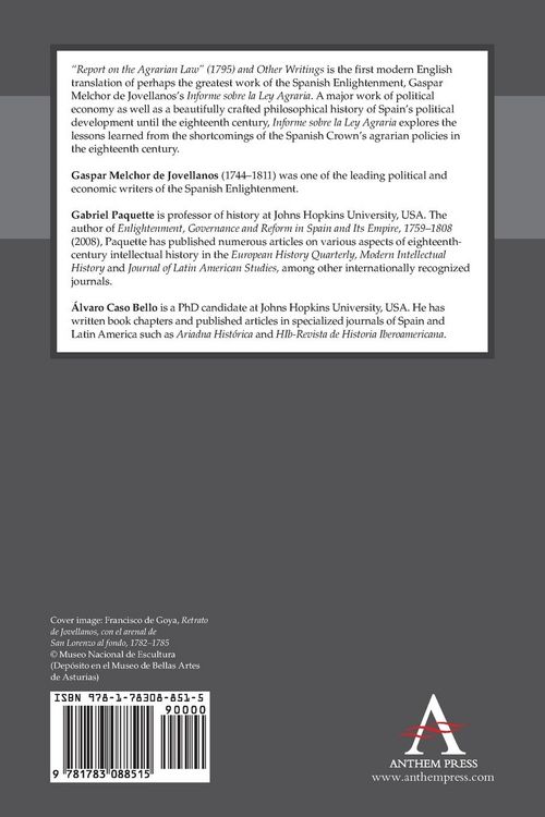 Produktbild: 'Report on the Agrarian Law' (1795) and Other Writings