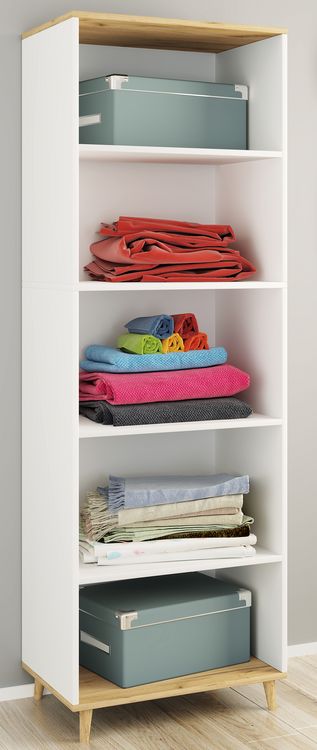 Produktbild: Holz Kleiderschrank Schuhregal Flur Regal Landos