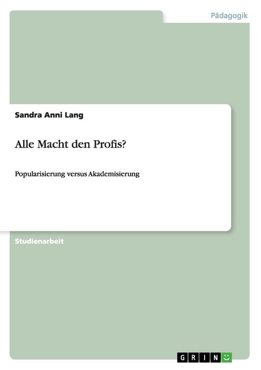Produktbild: Alle Macht den Profis?