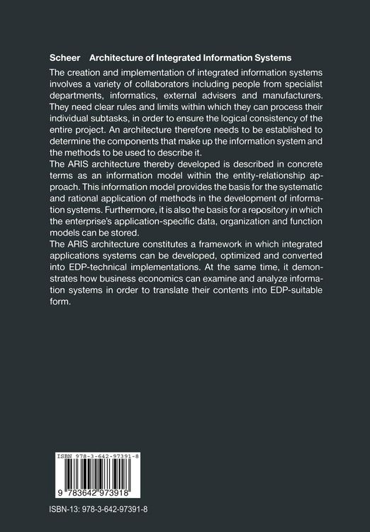 Produktbild: Architecture of Integrated Information Systems