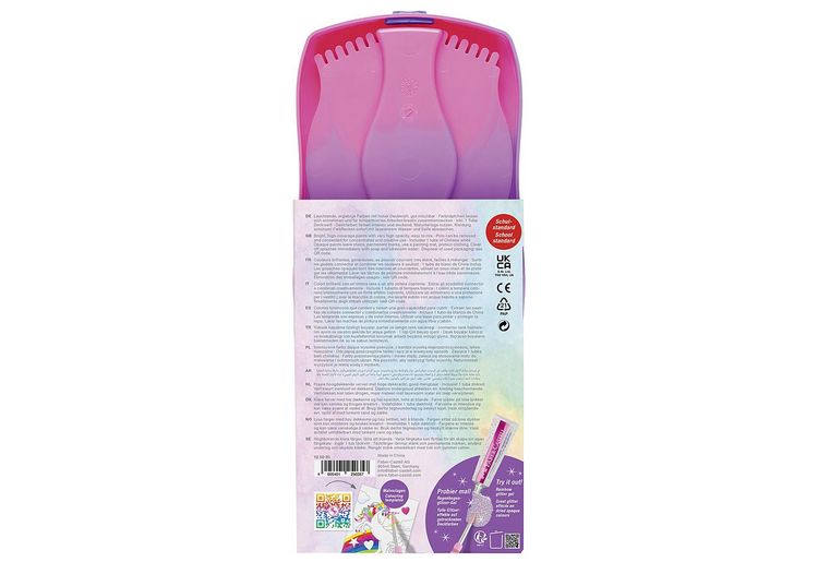 Produktbild: FABER-CASTELL Farbkasten Connector 12 Einhorn mit Deckwei&szlig; Blister