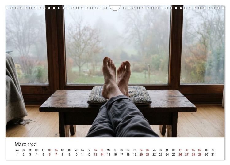Produktbild: Unten Ohne - Barfu&szlig; durchs Jahr (Wandkalender 2027 DIN A3 quer), CALVENDO Monatskalender