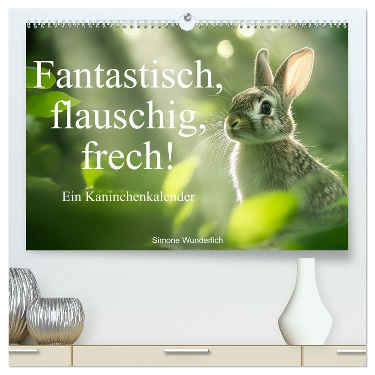 Produktbild: Fantastisch, flauschig, frech! - Ein Kaninchenkalender (hochwertiger Premium Wandkalender 2026 DIN A2 quer), Kunstdruck in Hochglanz