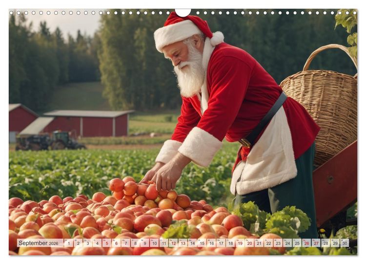 Produktbild: Durch das Jahr mit dem Weihnachtsmann (Wandkalender 2026 DIN A3 quer), CALVENDO Monatskalender