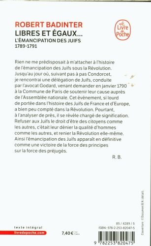 Produktbild: Libres et &eacute;gaux... : l'&eacute;mancipation des Juifs (1789-1791)
