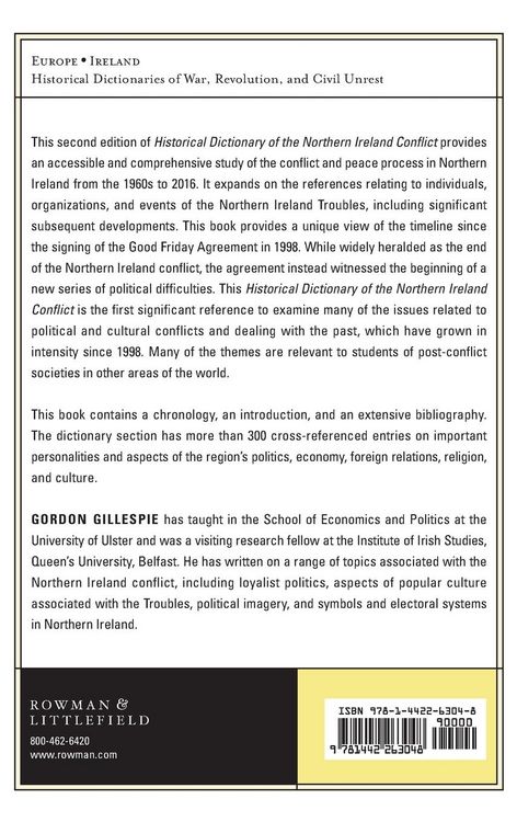 Produktbild: Historical Dictionary of the Northern Ireland Conflict