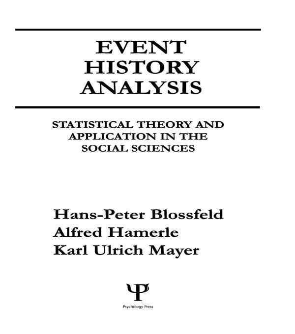 Produktbild: Event History Analysis