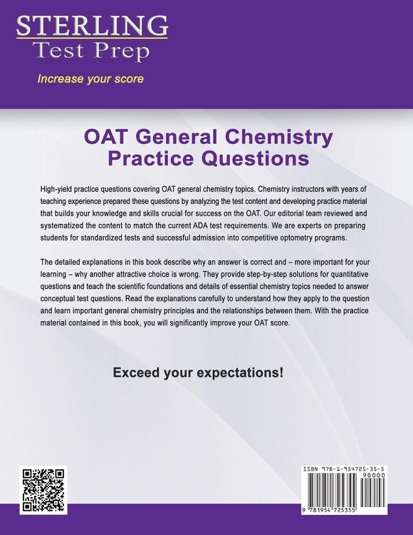 Produktbild: Sterling Test Prep OAT General Chemistry Practice Questions