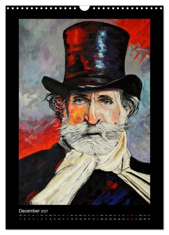 Produktbild: Pop Art Famous composers (Wall Calendar 2027 DIN A3 portrait), CALVENDO 12 Month Wall Calendar