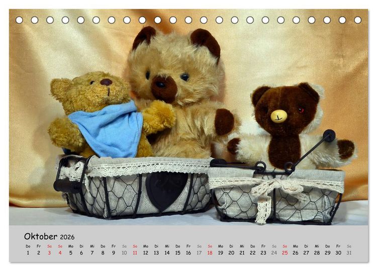 Produktbild: TEDDYB&Auml;R, OH TEDDYB&Auml;R... (Tischkalender 2026 DIN A5 quer), CALVENDO Monatskalender
