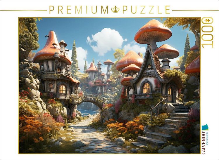 Produktbild: CALVENDO Puzzle Pilzh&auml;user | 1000 Teile Lege-Gr&ouml;&szlig;e 64x48cm Foto-Puzzle f&uuml;r gl&uuml;ckliche Stunden