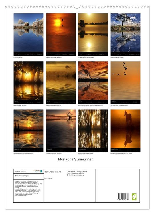 Produktbild: Mystische Stimmungen (Wandkalender 2026 DIN A2 hoch), CALVENDO Monatskalender