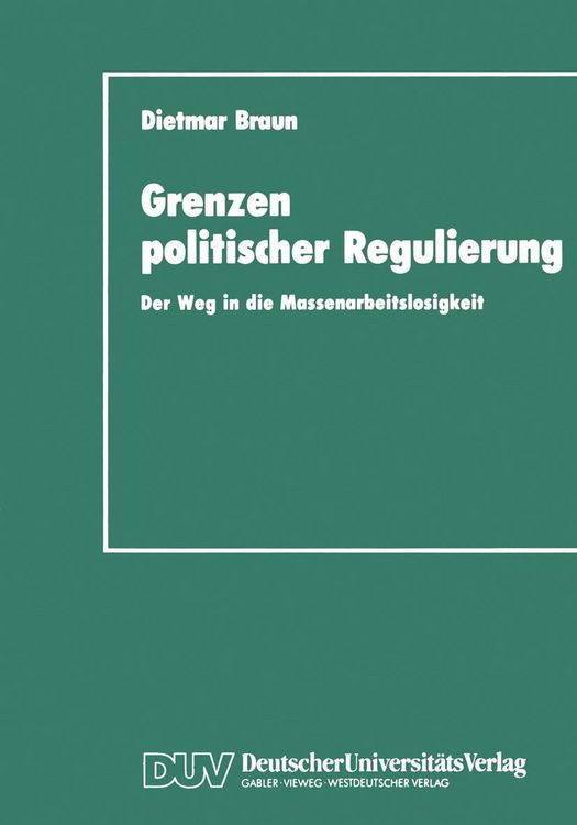 Produktbild: Grenzen politischer Regulierung