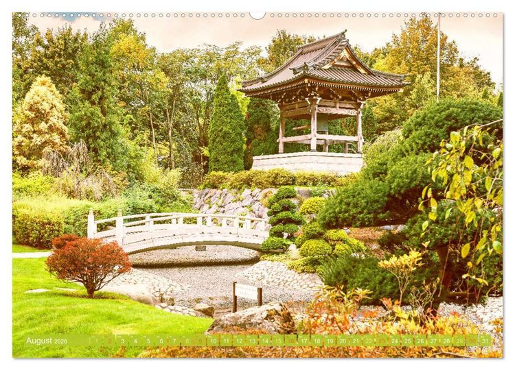 Produktbild: Meditationen im Zen-Garten (hochwertiger Premium Wandkalender 2026 DIN A2 quer), Kunstdruck in Hochglanz