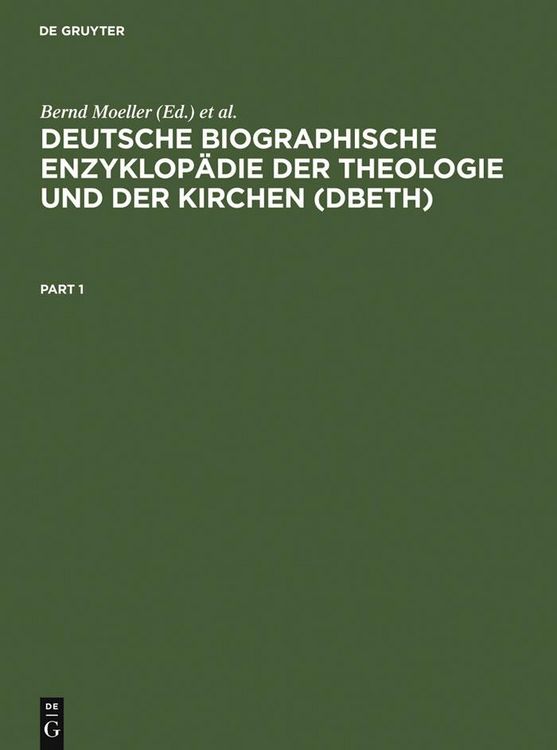Produktbild: Deutsche Biographische Enzyklop&auml;die der Theologie und der Kirchen (DBETh)