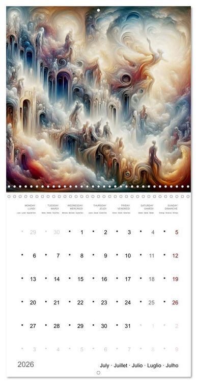 Produktbild: Jeux d'ombre de l'Humanit&eacute; (Calendrier mural carr&eacute; 2026 30x30 cm) Calendrier double avec une page pour vos prises de notes