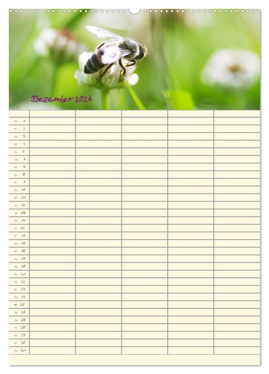Produktbild: Der Naturgarten Familienplaner (Wandkalender 2026 DIN A2 hoch), CALVENDO Monatskalender