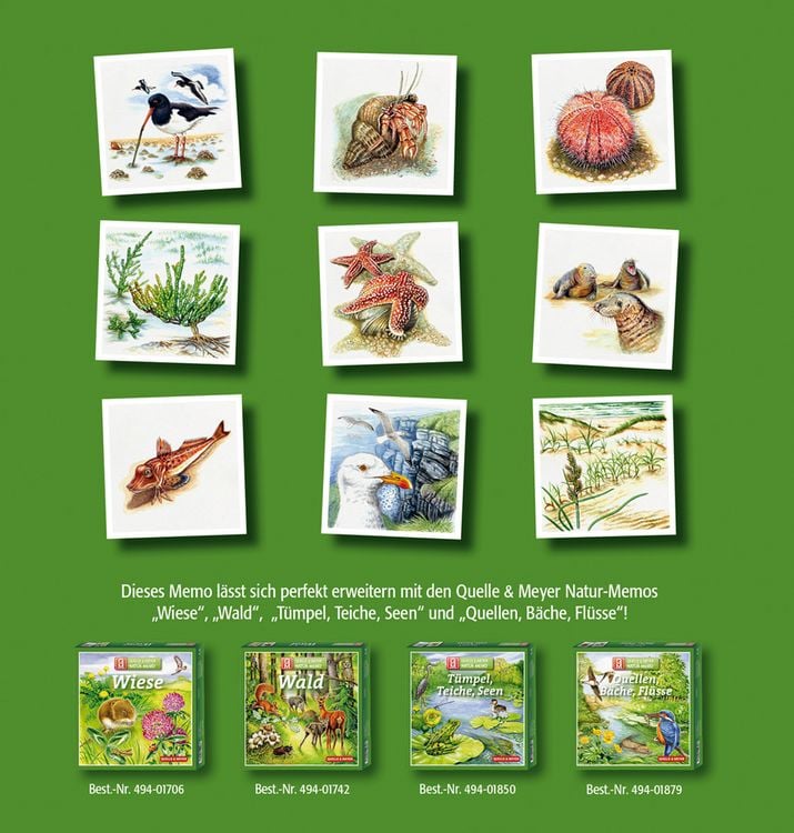 Produktbild: Natur-Memo &bdquo;K&uuml;ste, Strand, Watt&ldquo;