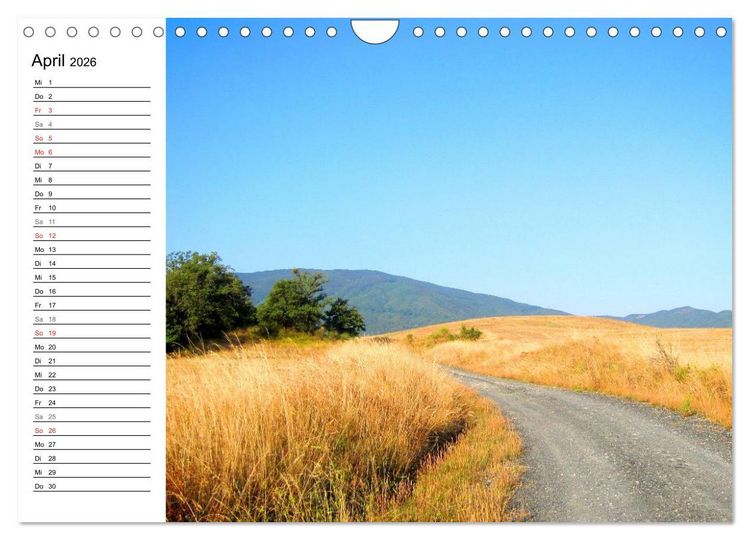Produktbild: Franziskusweg - Camino di Assisi (Wandkalender 2026 DIN A4 quer), CALVENDO Monatskalender