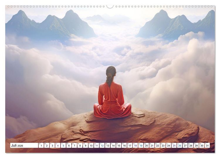 Produktbild: Meditation und weiter Horizont (Wandkalender 2026 DIN A2 quer), CALVENDO Monatskalender