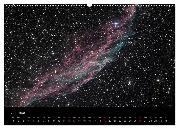 Produktbild: Atemberaubender Weltraum (hochwertiger Premium Wandkalender 2026 DIN A2 quer), Kunstdruck in Hochglanz