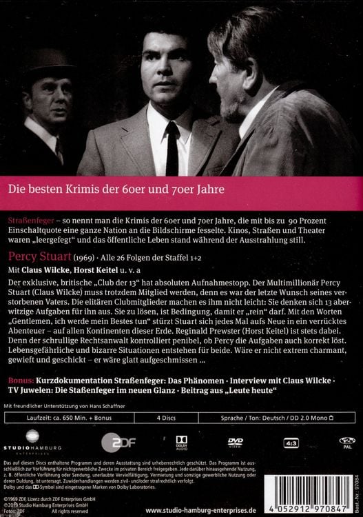 Produktbild: Stra&szlig;enfeger 03: Percy Stuart Staffel 01-02 (Softbox Version) [4 DVDs]