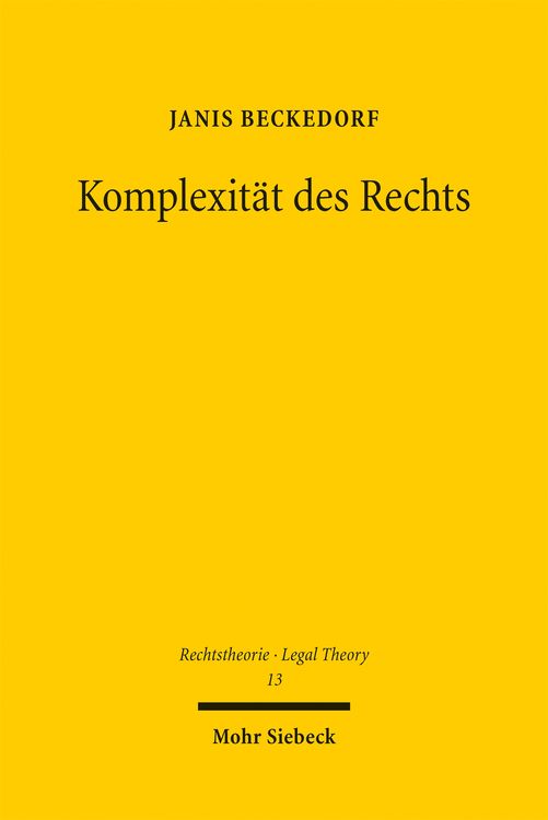 Produktbild: Komplexit&auml;t des Rechts