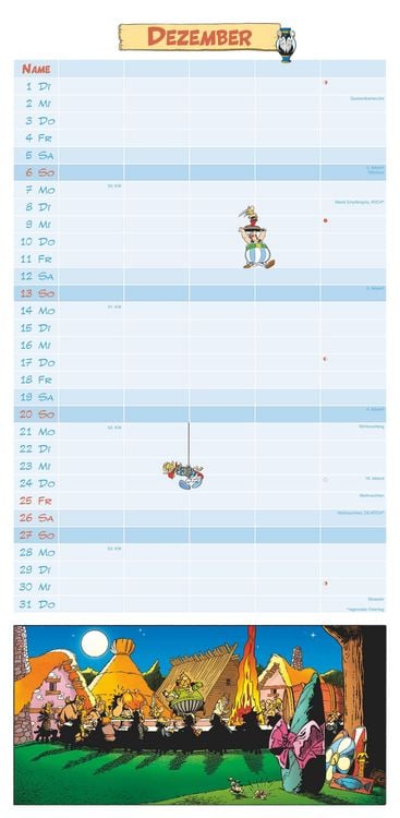 Produktbild: Asterix 2026 Familienplaner - Familien-Timer - Termin-Planer - Kids - Kinder-Kalender - Familien-Kalender - 22x45