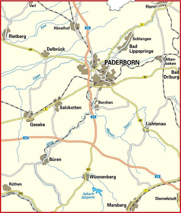 Produktbild: BVA Radwanderkarte Paderborner Land die sch&ouml;nsten Radtouren 1:50.000