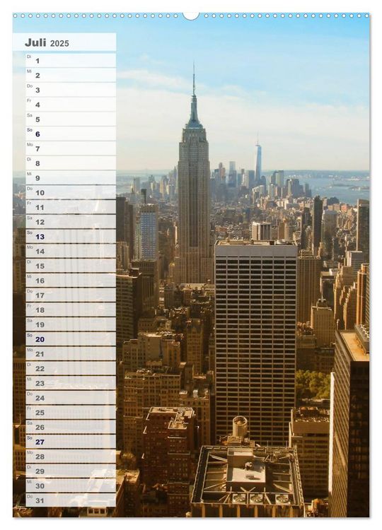 Produktbild: New York - Manhattan (hochwertiger Premium Wandkalender 2025 DIN A2 hoch), Kunstdruck in Hochglanz