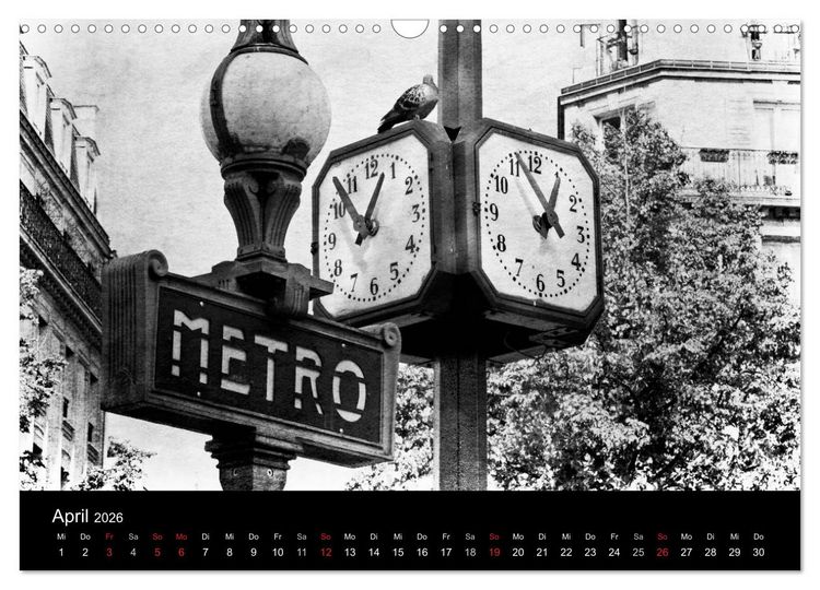 Produktbild: Streifzug durch Paris (Wandkalender 2026 DIN A3 quer), CALVENDO Monatskalender